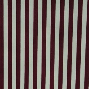 Burgundy/Ivory Stripe 100% Cotton Poplin - 112 cms wide