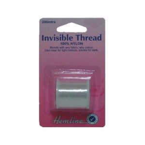 Hemline 200m Nylon Clear Invisible Sewing Thread