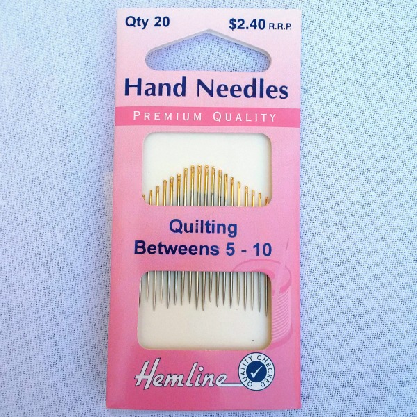 Sizes 5 - 10 Quilting/Betweens Gold Eye Hand Sewing Needles - Pack of ...