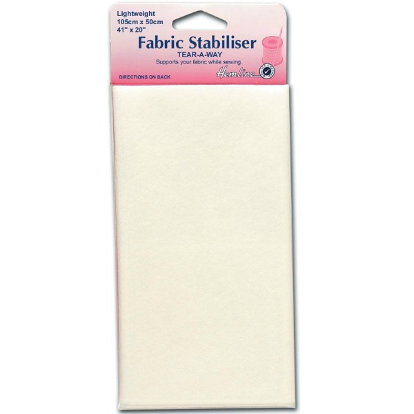 Lightweight Tear-away Sew-In Fabric Stabiliser - 105 x 50cms | Textiles ...