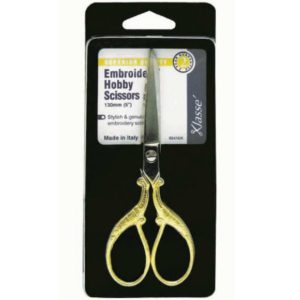 Specialty Forged 5 embroidery,sewing & trimming Scissors,all steel gold  plated