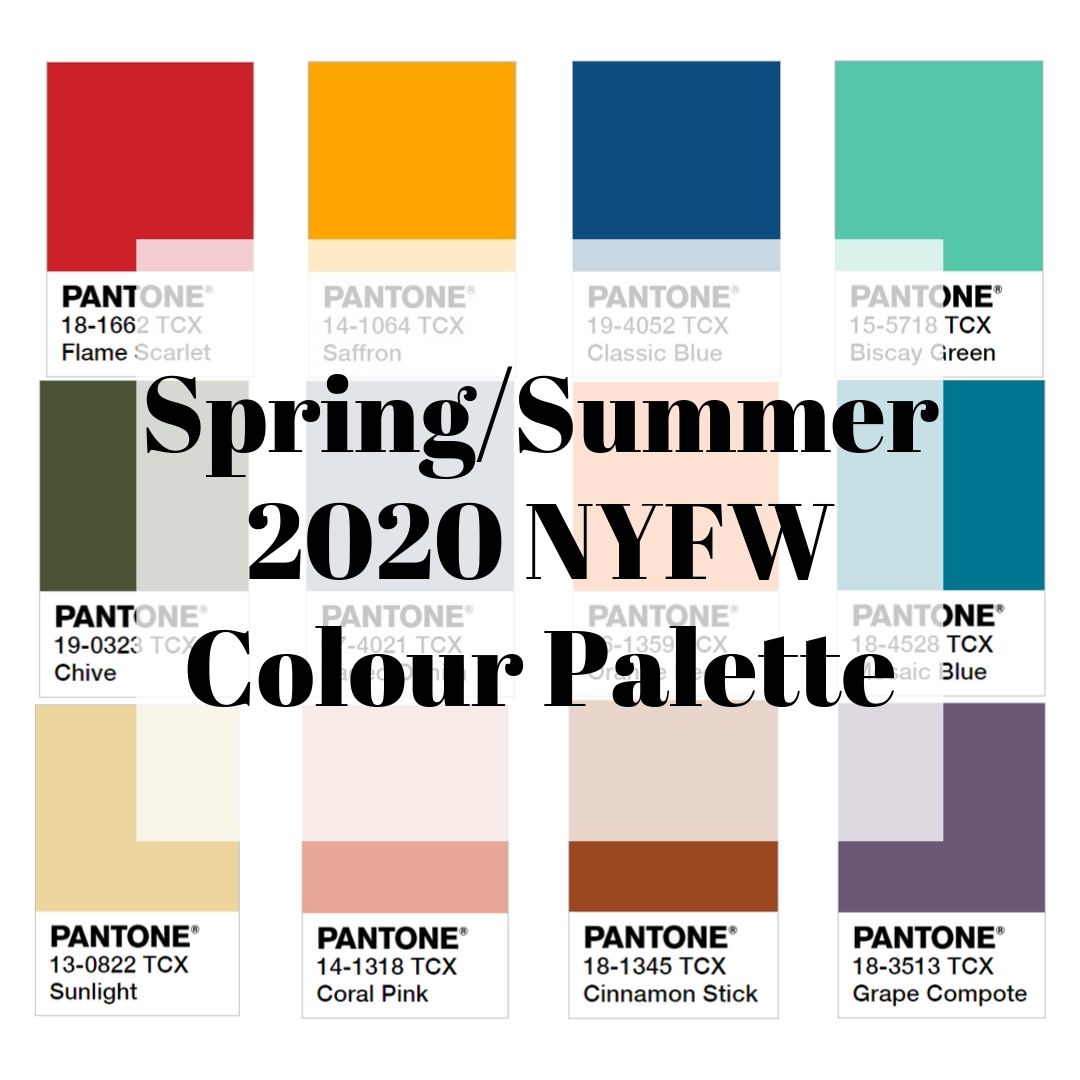 Spring/Summer 2020 NYFW Color Palette